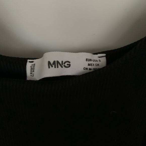 Mango Black Ribbed Croptop - Picture 4 of 4